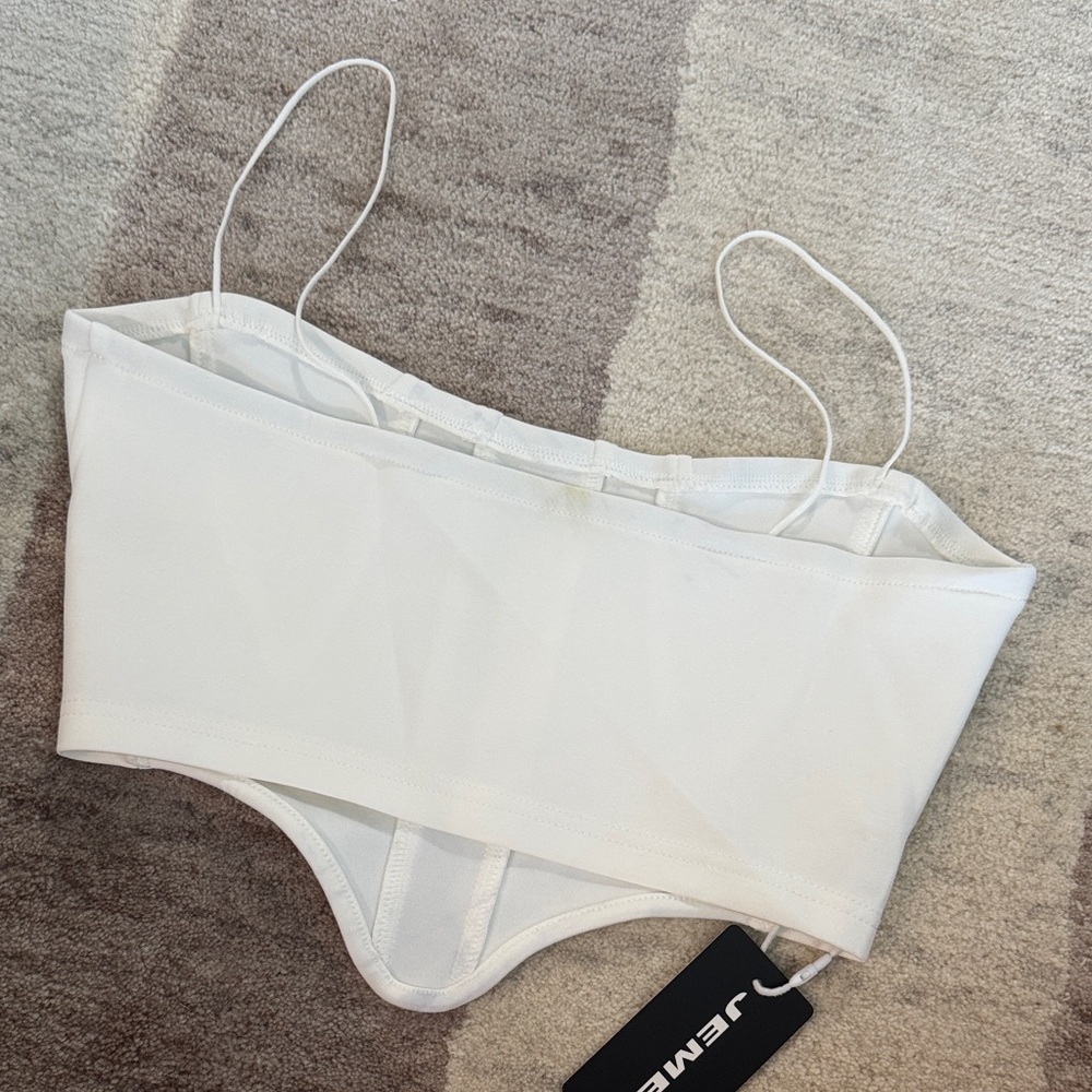 Jemer Elegant Cream Corset Crop Top - Picture 2 of 3